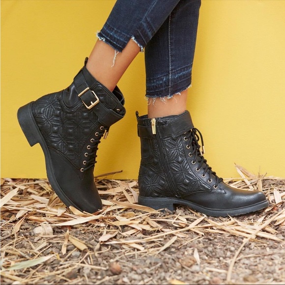 Vince Camuto black combat boots - Picture 1 of 11